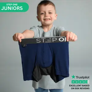 Step One Junior Trunk - Ahoy Sailor, Anti-Chafe, Breathable Bamboo Fabric, UltraGlyde Panels, Hidden Elastic Pouch, Premium Underwear, Athletic Daily wear