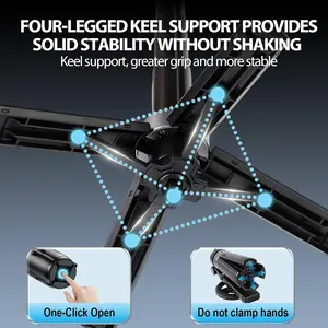 Compact Stylish Magnetic Selfie Stick with Built-in Flash and Bluetooth Remote for Easy Shooting Four-Legged Keel Support One-Click Open