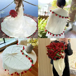Rose Blanket Bouquet Crochet Flower Blanket Bouquet Handmade Blanket of Roses Sofa Blanket Manta De Ramo manta de rosas