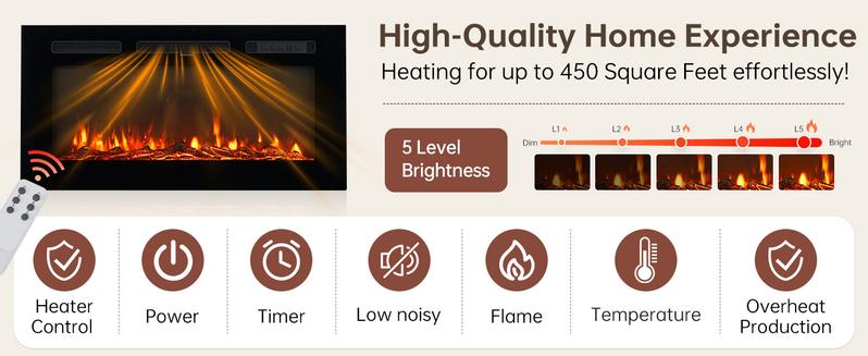 【2 Packages Shipping】oneinmil Fireplace TV Stand with Barn Door for TVs up to 80", Farmhouse 70" Fireplace Entertainment Center with Storage Cabinets, White TV Stand and Black Fireplace White & Brown,