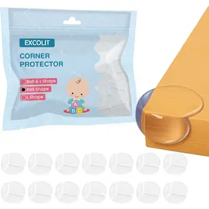 15 Pack Corner Protector for Baby - Clear & Transparent Edge Guards for Baby Proofing, Safety Furniture Corner Protectors for Furniture to Prevent Injuries (Ball Shaped)
