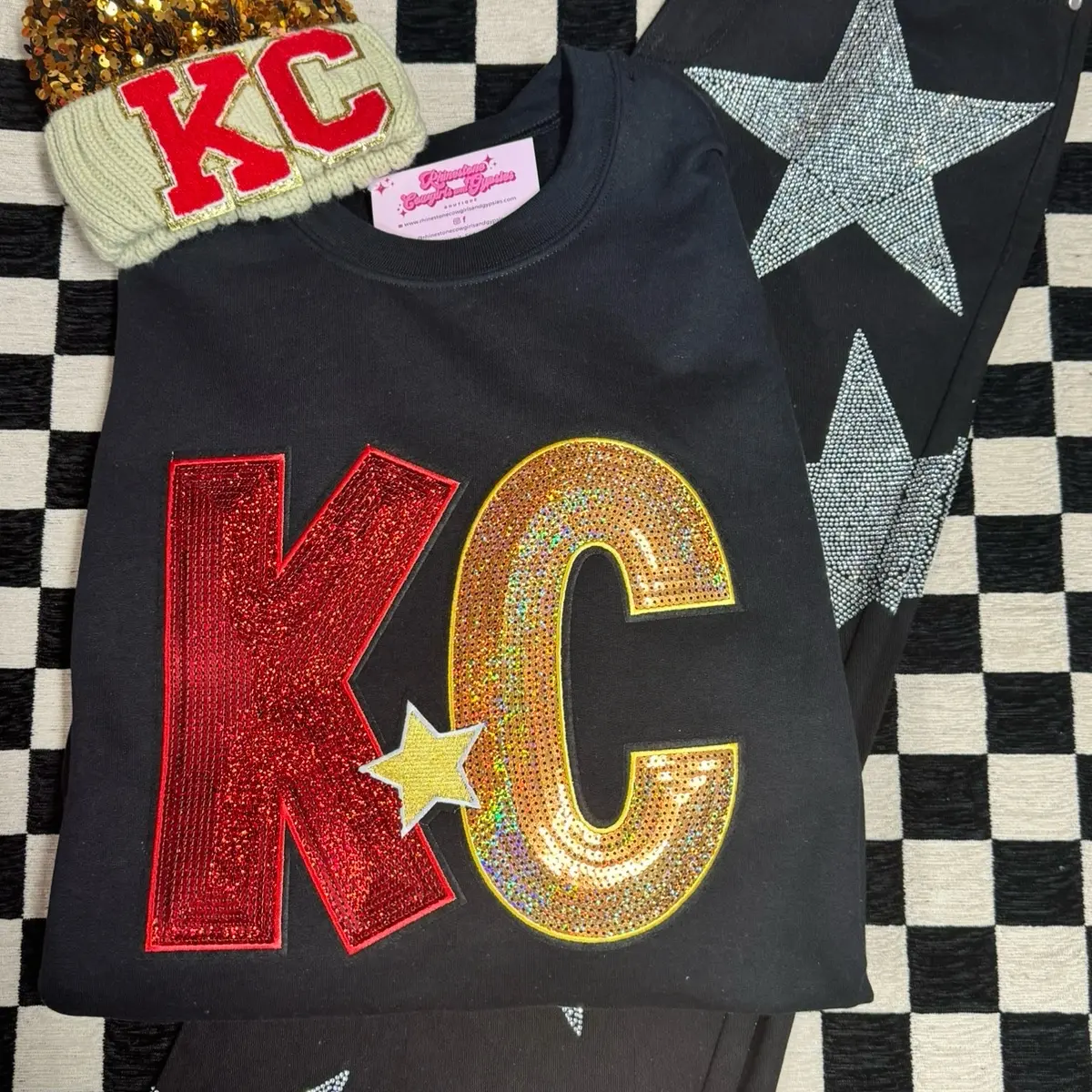 Chiefs KC sequin sweater