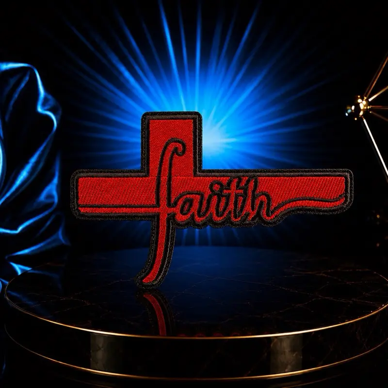 Faith Cross Iron-On Patch