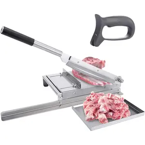 Meat slicer manual ribs meat chopper bone cutter for fish chicken beef frozen meat vegetables deli food slicer slicing machine for home cooking and commercial cooking kd