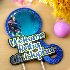 Rattle Toy Baby Shower Shaker Cake Topper