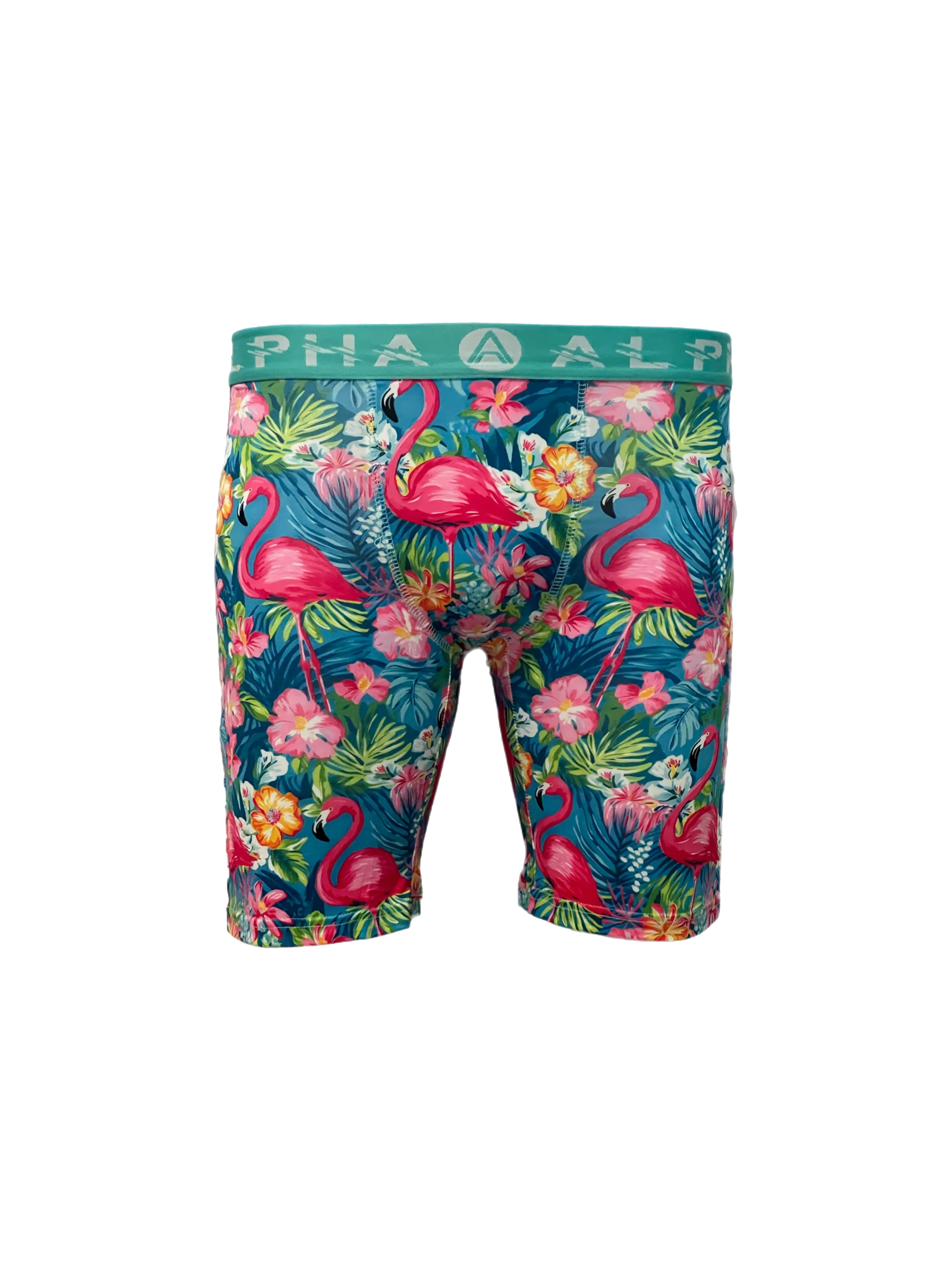 Alpha Flamingo Fever Mens Performance Boxer Briefs