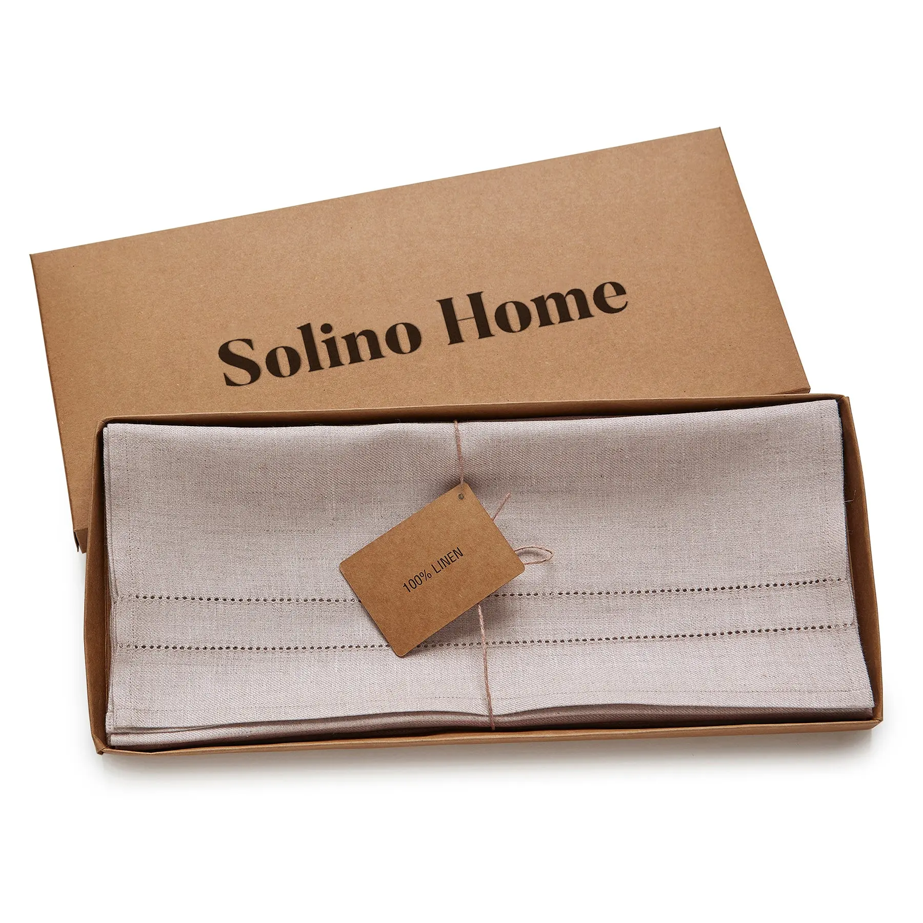 Solino Home Linen Hand Towel Set - Soft, Fluffy, Absorbent - Ideal for Home Bathroom Use, Linen Hand Towels