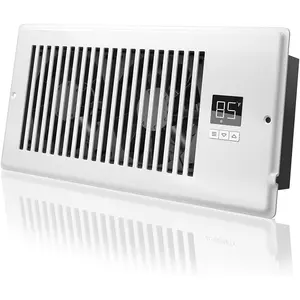AIRTAP T4 White, Register Booster Fan for 4" x 10" Register Holes, Improves Heating & Cooling Vents, Quiet 10-Speeds,  App Control Data