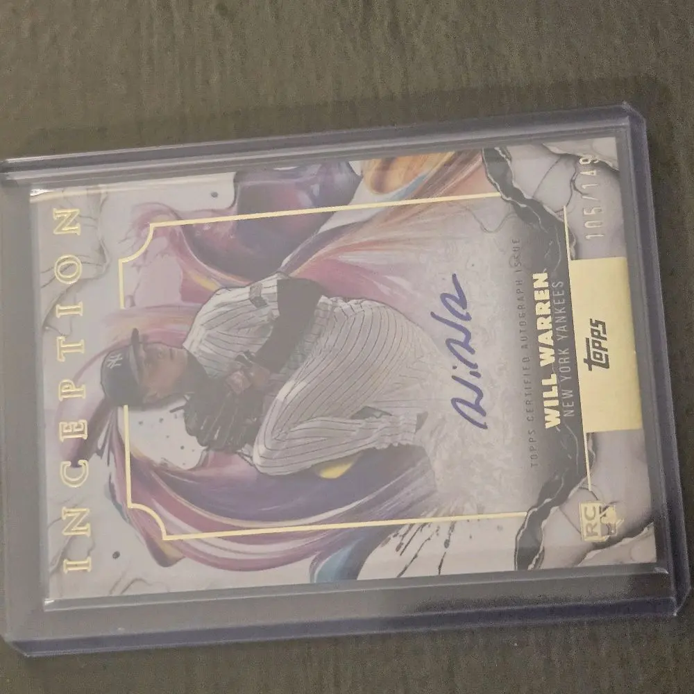 2025 Topps Inception Will Warren Rookie Card, Emerging Stars Autograph, Purple Parallel Collector 106 or 149 auto