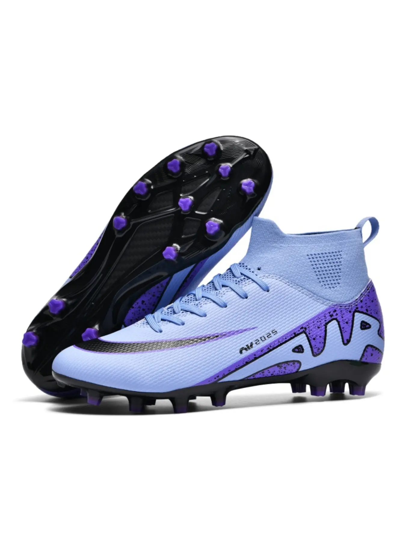 Men's and Women's High-Top Seamless Soccer Shoes for Outdoor Use, Slip-Resistant and Durable with Super Grip Support, Trendy and Stylish Soccer Footwear Football Boots, Football Cleats, Football Field Boots