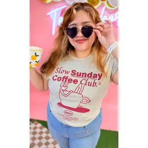 Slow Sunday Coffee Club Mineral Wash Graphic T-Shirt