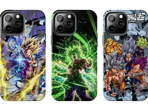 DragonS BallS Saiyan Warrior Legacy Phone Shell - Powerful Lightning Strike Graphic Case Compatible with iPhone 7, 8, X, 11, 12, 13, 14, 15, 16 17 & Samsung Galaxy S21, S22, S23 & S24 S25 series