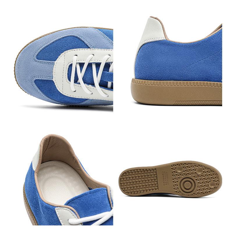 Iconic Two-Tone Blue Suede Sneakers | Retro Casual Shoes for All Genders