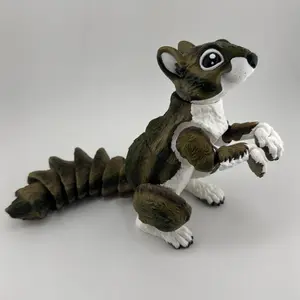 Chipmunk and squirrel figurine decor print