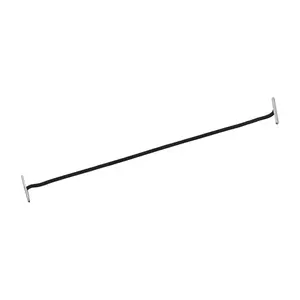 Mandala Crafts 100 Flat Elastic Barbed Cord Stretch Loop Band with Metal Ends - Elastic Cord with Metal Barbs for Mask String Party Hat Elastic Menus Signs