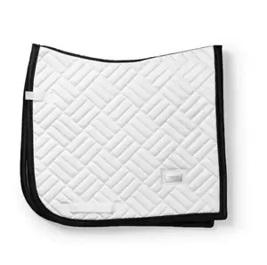 Equestrian Stockholm Dressage Saddle Pad -  Modern White Black Edition