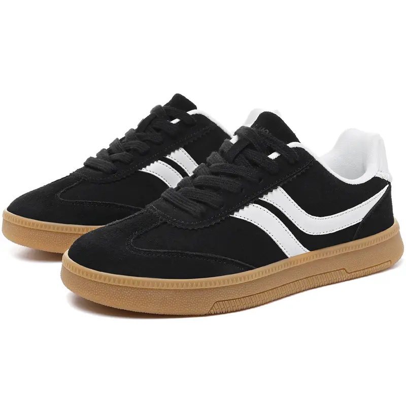GSLMOLN Women’s Retro Casual Sneakers | Suede Gum Sole Walking Shoes Athletic Breathable Training