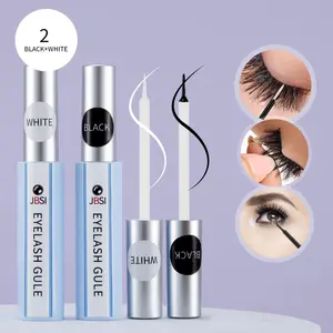5ml Long-lasting Eyelash Glue, 2 Counts/set Quick-drying Eyelash Extension Glue, Professional Eye Makeup Tool for Women
