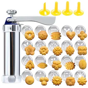 Cookie Cutter, Cookie Press Gun with 20pcs Cookie Press Attachments, Baking Tool for Home Kitchen, Kitchen Accessories, Baking Supplies, Bakeware