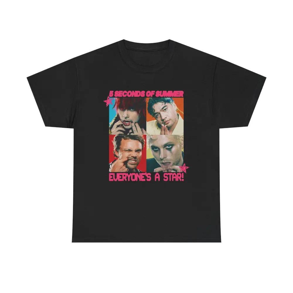 5SOS Everyones A Star Shirt 5 Seconds Of Summer Tour 2026 Vintage Graphic Tee Unisex Music T-Shirt