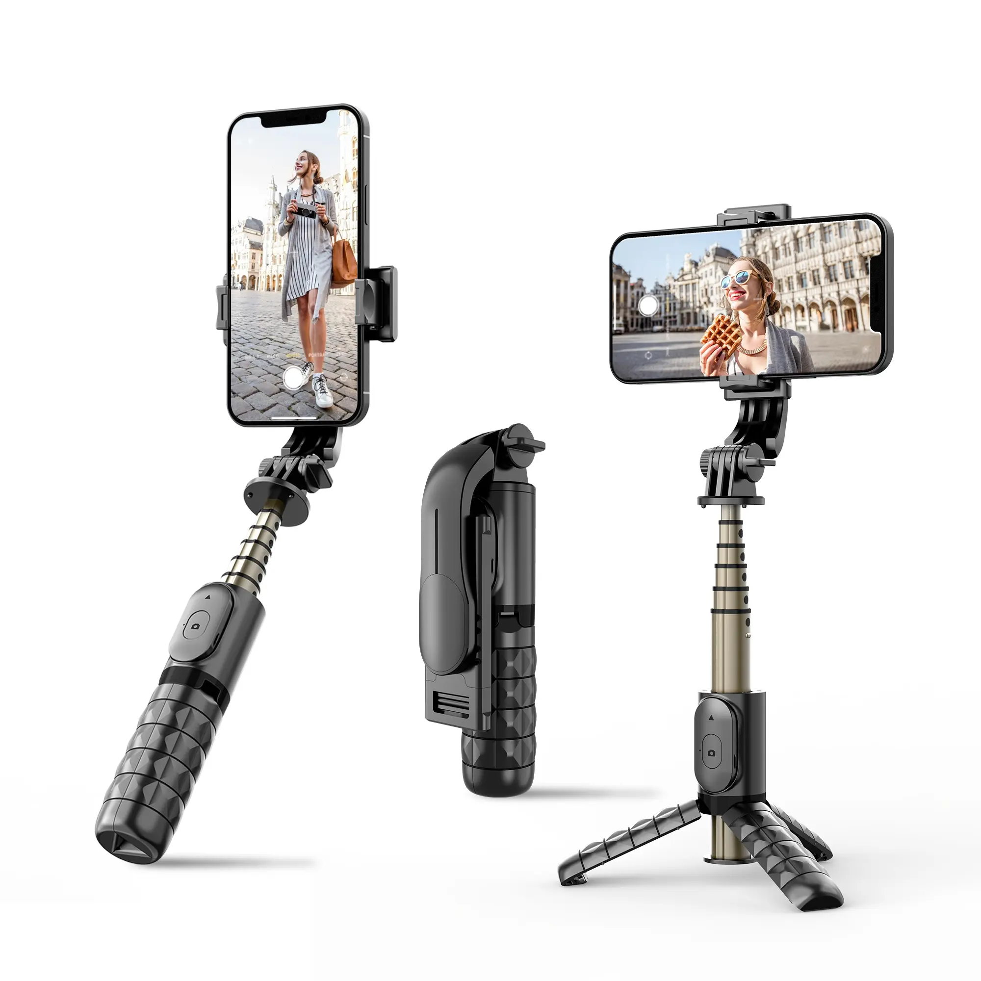 Compact Mobile Phone Accessories Mini Bluetooth Selfie Stick Tripod - Pocket-Size Aluminum Stand with 360° Rotation, Remote Control for Travel, TikTok Vlogging