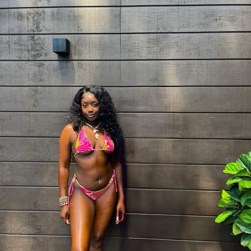 NaiyahShantel Hypnosis Cut-Out Bikini Green or Black Luxe Fit Double-Lined Eye-Catching Design for Bold Baddies Statement Swimwear