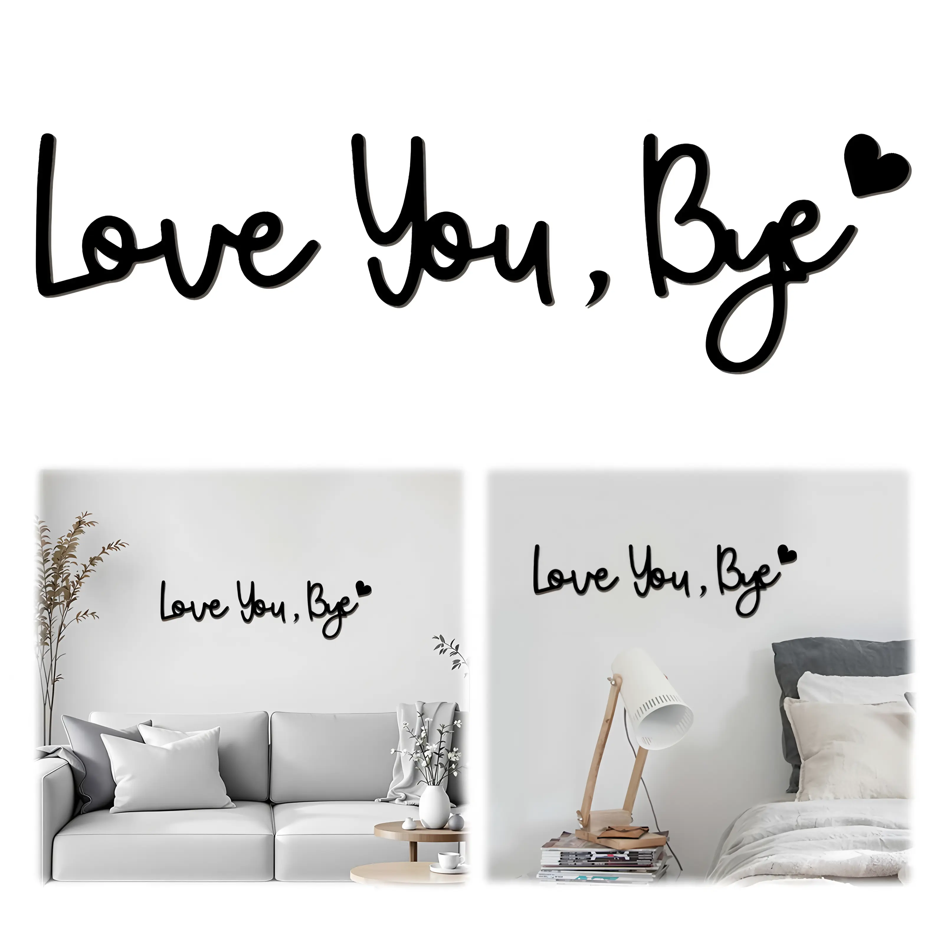 Love You Bye Wood Sign Home Decor,Above Door Topper Decoration,Boho Decor for Window Wall Express Love and Warm for Your Family Lovers,Wall Art Gift Hallway Entryway Door Decorations for House Office