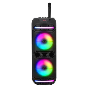 Dazone 5000 Watts LOUD Rechargeable Bluetooth Speaker, BT Karaoke Machine Double 12“ Subwoofer Heavy Bass Stereo Sound w/Wireless Microphone