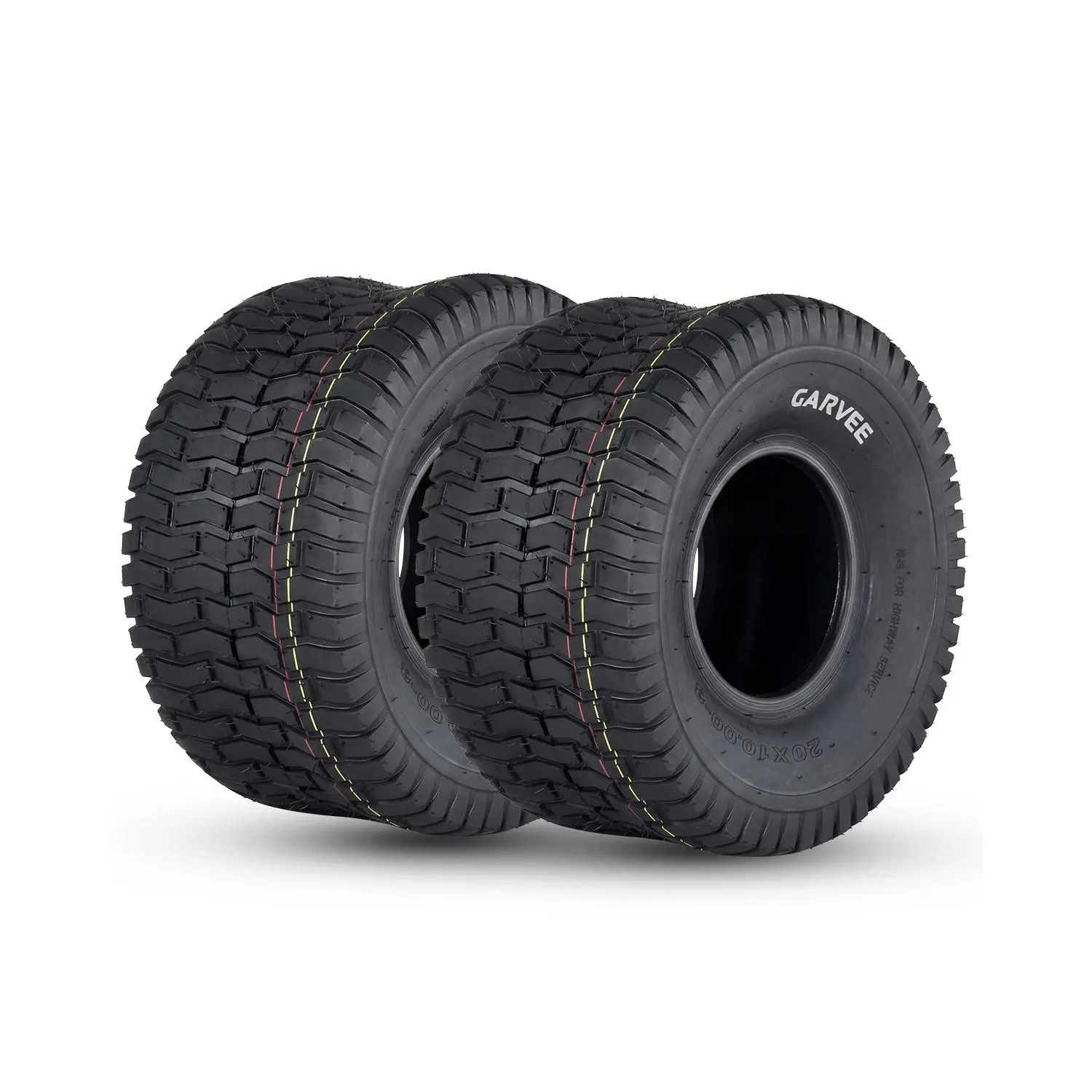 New Upgraded 2pcs 20x10.00-8 2 Pack 20x10.00-8 Lawn Mower Tires, 20x10.00-8 NHS Tubeless Tires, 4PR Heavy Duty Turf Saver Tires for Riding Lawn Mowers, Garden Tractors