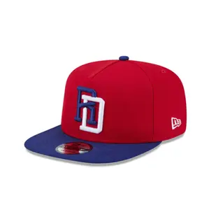 Men's New Era Red/Blue Dominican Republic Baseball 2026 World Baseball Classic 9FIFTY A-Frame Snapback Hat
