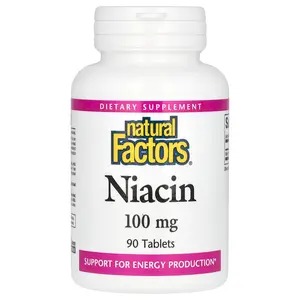 Natural Factors Niacin, 100 mg, 90 Tablets