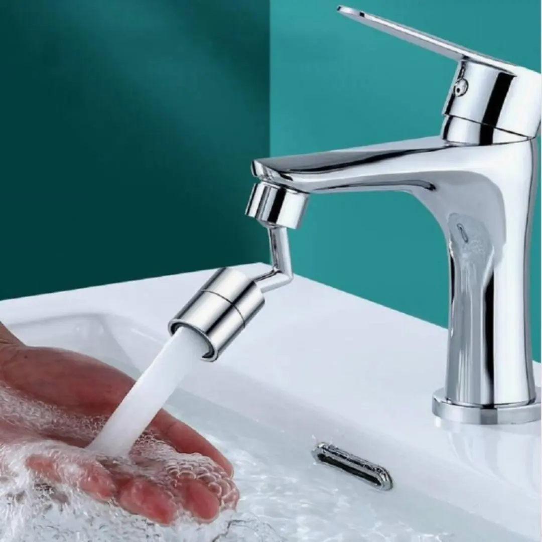 1 piece 720° rotatable splash-proof faucet aerator, change the direction of water flow, suitable for balcony sink and kitchen sink and bathroom washbasin sink, easy to install, make your life full of fun, Faucet Attachment, Rotatable Rotary Faucet