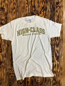 Team High Class White Trash ®  Natural/Vegas Gold Tee