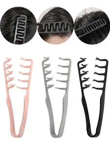 3pcs Simple Daily Volume Texture Styling Wide Tooth Comb High Root Lift Hair Tool Cover Hair Seam Bangs Hairstyle Beauty Comb