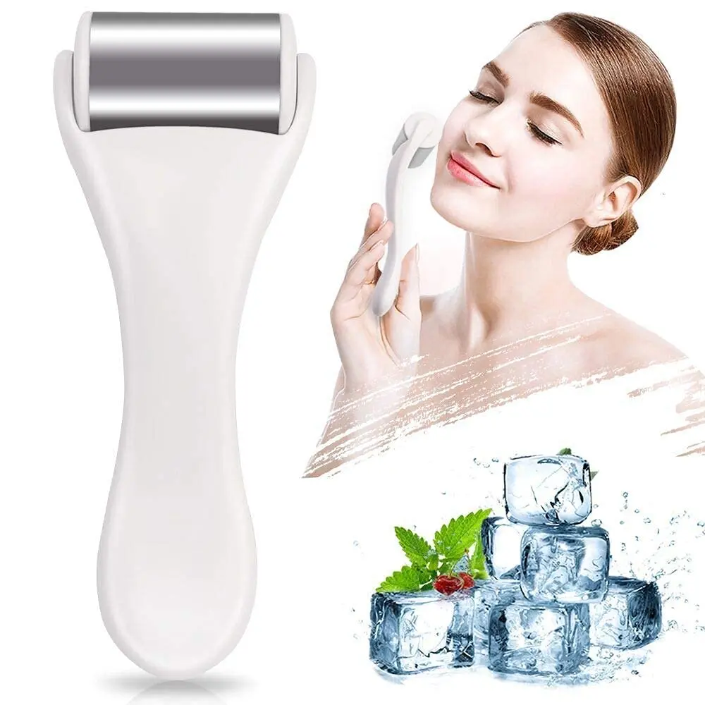 1 piece portable ice roller, face and eye ice roller massager, for facial roller cryotherapy skin care,stainless steel facial roller, stainless steel ice roller facial beauty massage care ice applicator, Facial Tools