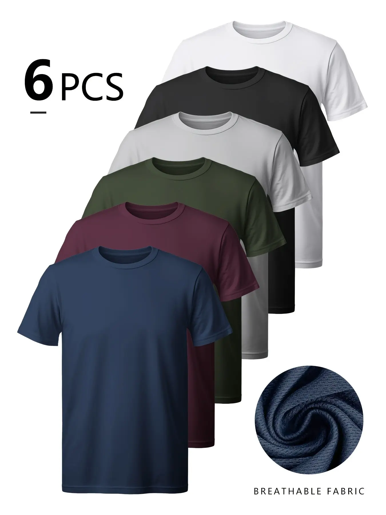 Men's Quick-Dry Sportswear New Arrival Sporty Comfy Breathable Athletics Tee Set, Athletic Sports Clothing, Moisture-Wicking Mesh Fabric, Regular Plain Round Neck, Suitable for Gym/lifestyle/wear, Quick Dry Activewear