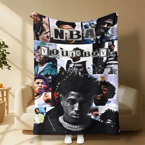 Countdown Sale! NBA YoungBoy Never Broke Again Collage Blanket – Iconic Hip-Hop Art for True Fans! Suitable for all four seasons A gift suitable for fans, friends and children A warm nap blanket A gift suitable for fans, friends and children