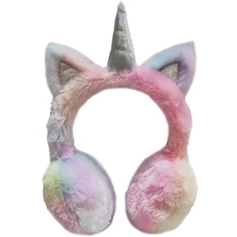P-GCS018    Girls Earmuffs Boys Knitted Earmuffs in Plush Adjustable Padded Winter Ear Warmers for Toddlers Boys Girls