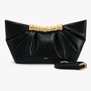 JW PEI Leia Pleated Clutch - Black
