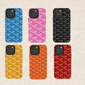Parisian Chevron Weave Tough Phone Case Collection, Vintage Dogtooth Print Designs with Pink Blue Yellow Red Orange Black Patterns Phone Cover For iPhone 17/16/15/14/13/12/11 Plus Pro Max Mini