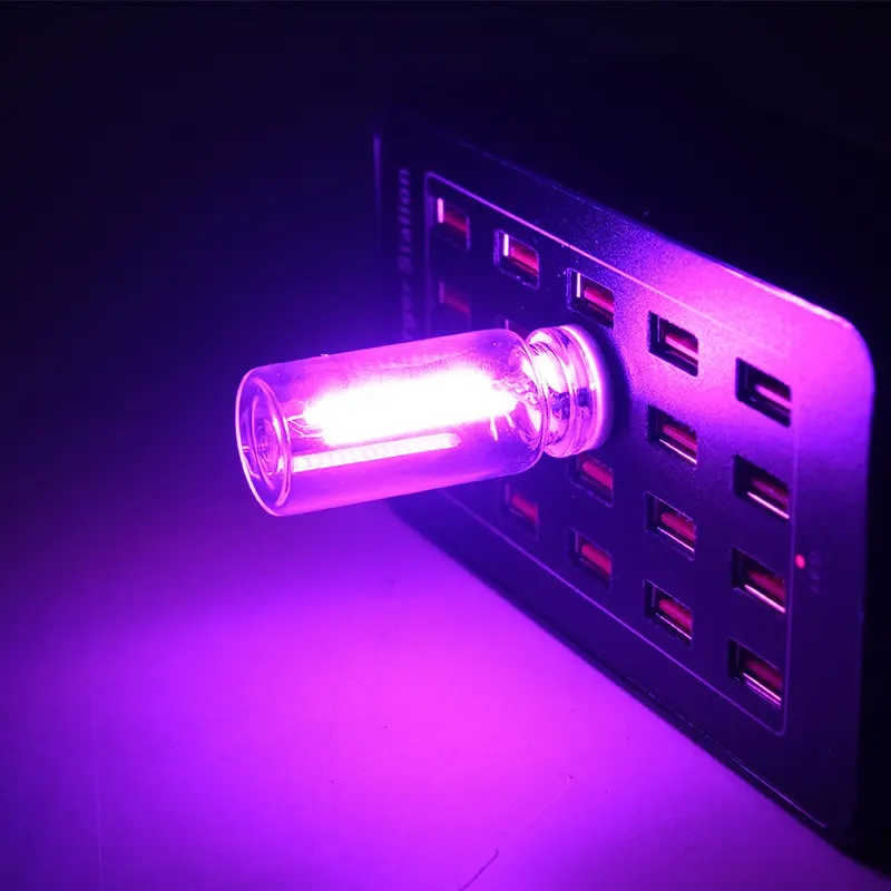 Car USB Night Light Touch Dimmable LED Filament Lamp Plug and Play Decorative Atmosphere Light for Car Interior Bedroom