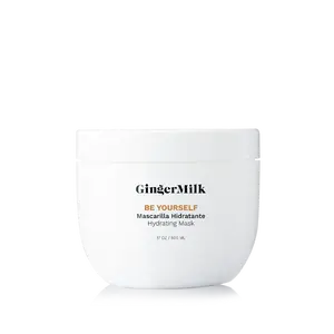 Hydrating Hair Mask for Curly Wavy & Coily Hair 17 oz with Argan Sunflower & Castor Oils | GingerMilk BE YOURSELF