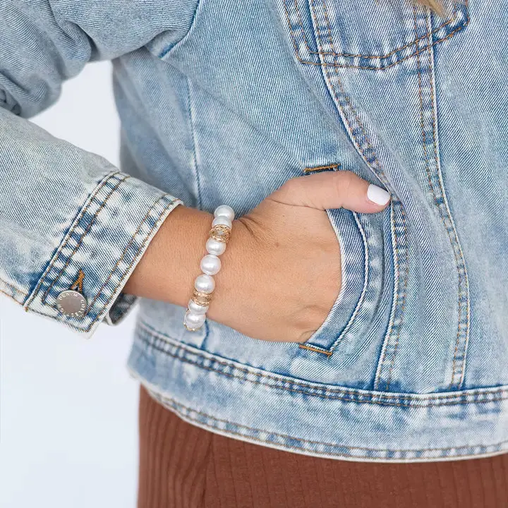 Pearl Camila Bracelet #VLJB7007-PEARL