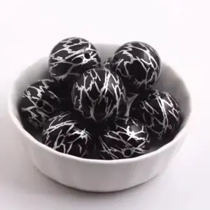 Shadow Bolt Printed 20mm Chunky Acrylic Bead Set of 5