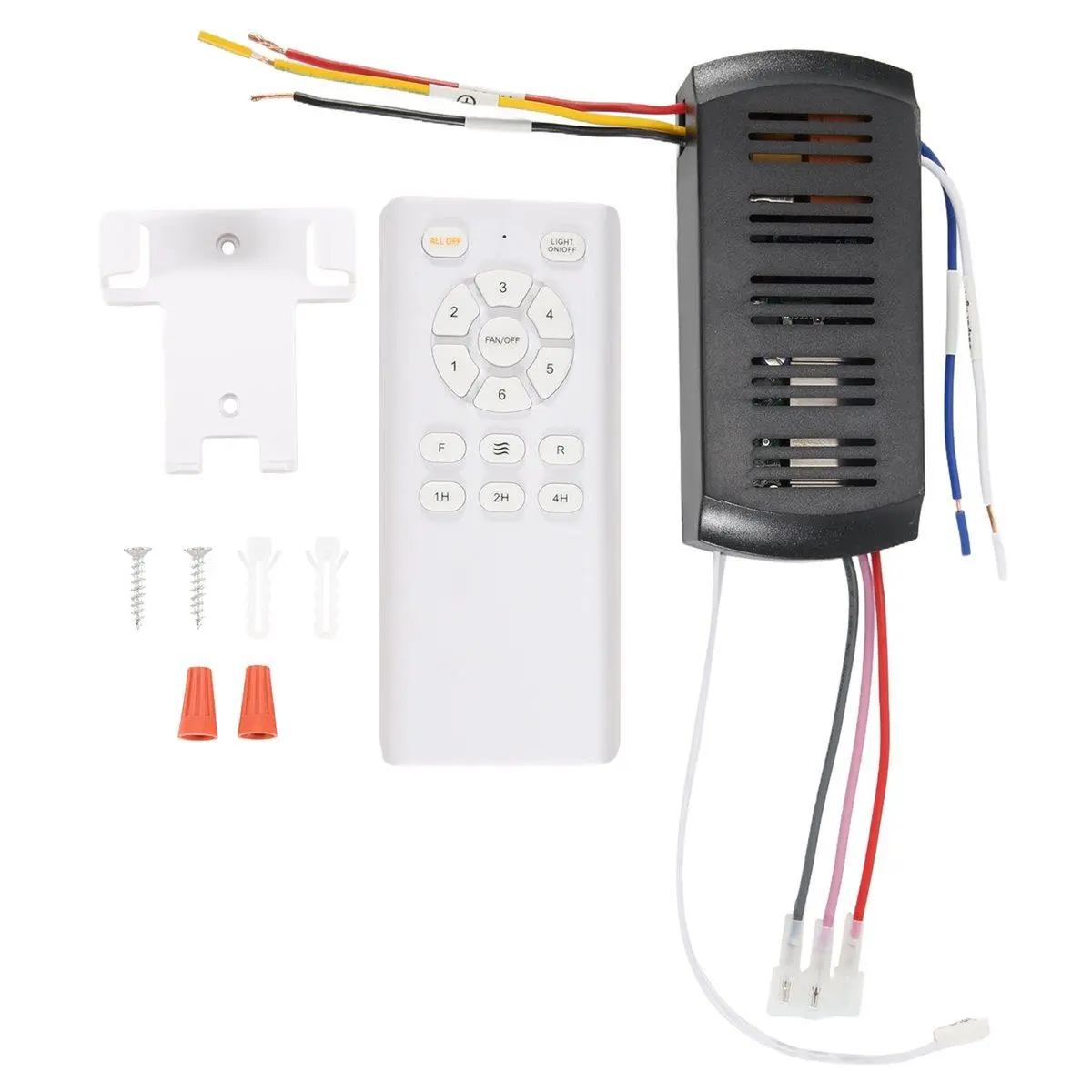 Frequency Conversion Ceiling Fan Remote Control Kit with High Voltage 6-Speed Remote Receiver Controller, Fan Speed Adjustment Compatible with Car Exterior Decoration Accessories