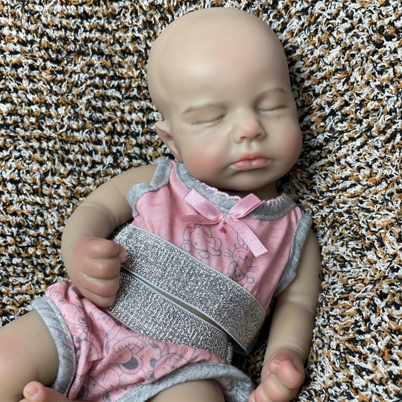 13inch/33cm Adorable Dark Skin Reborn Silicone Doll Loulou Girl&Boy Handmade Painted Lifelike Detailed Skin Full Body Soft Solid Silicone Newborn Baby Dolls With Cute Suits Perfect Gifts For Family