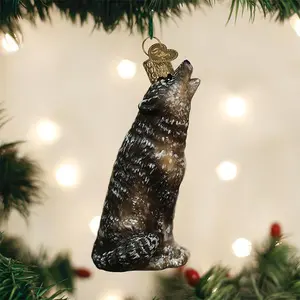 Vintage Howling Wolf Ornament