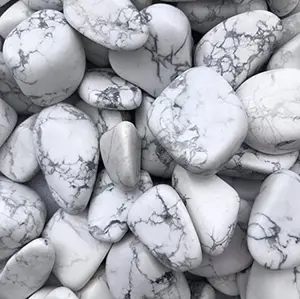 Howlite Tumbled Stone for Reiki Healing and Crystal Grids