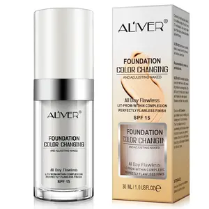 Aliver Concealer & Foundation-Color Changing Concealer Stick with Soft Brush,Waterproof & Sweatproof, Long Lasting Makeup Full Concealer Stick