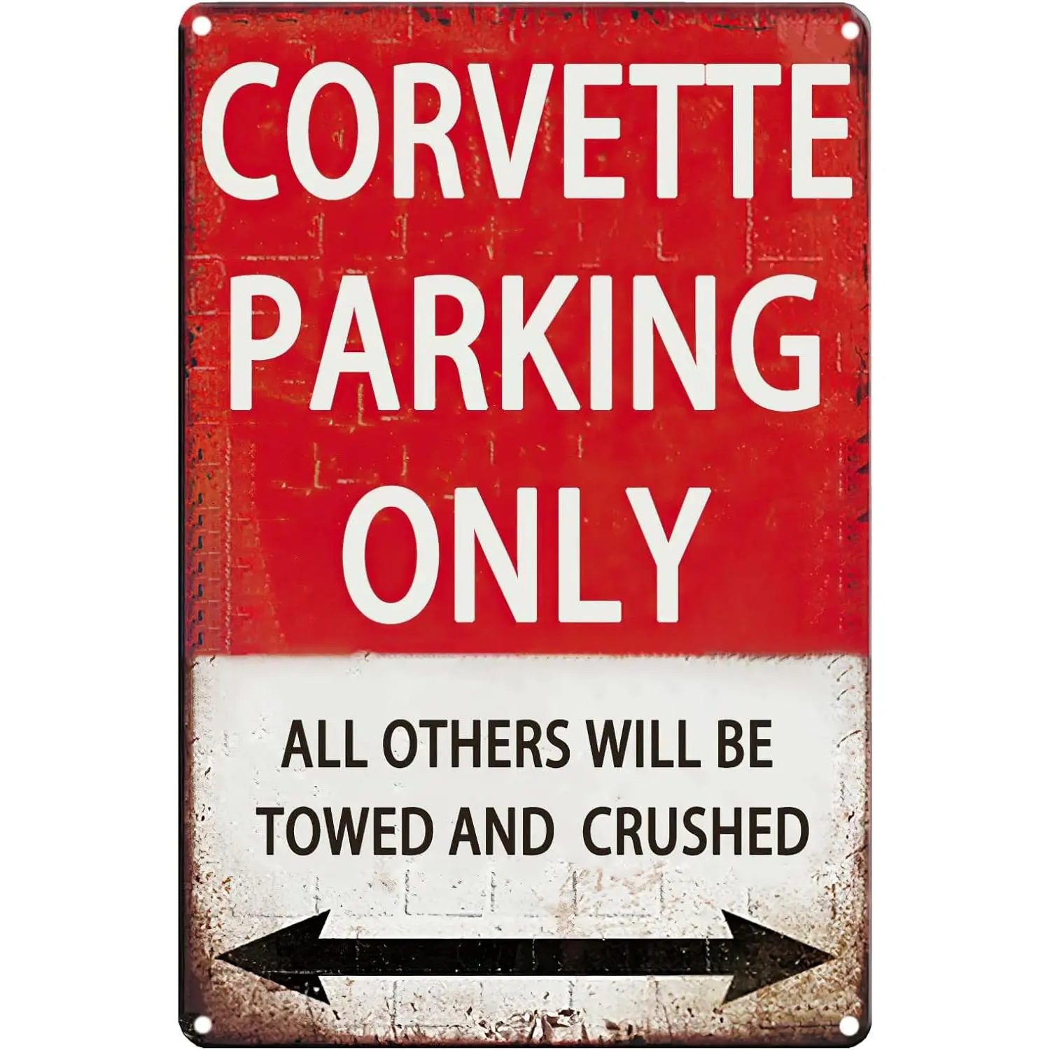 Corvette Gifts For Men, Vintage Garage Metal Signs Tin Corvette Sign Funny Car Poster Room Accessories Man Cave Wall Art Decor Corvette POnly 8x12 Inch